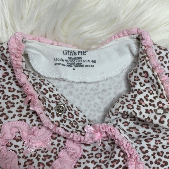 Little Me Newborn Onesie Pink Leopard print - Picture 3 of 3